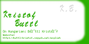 kristof buttl business card